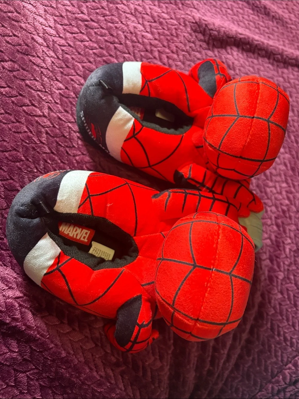 Spiderman Red & White Kids Slippers